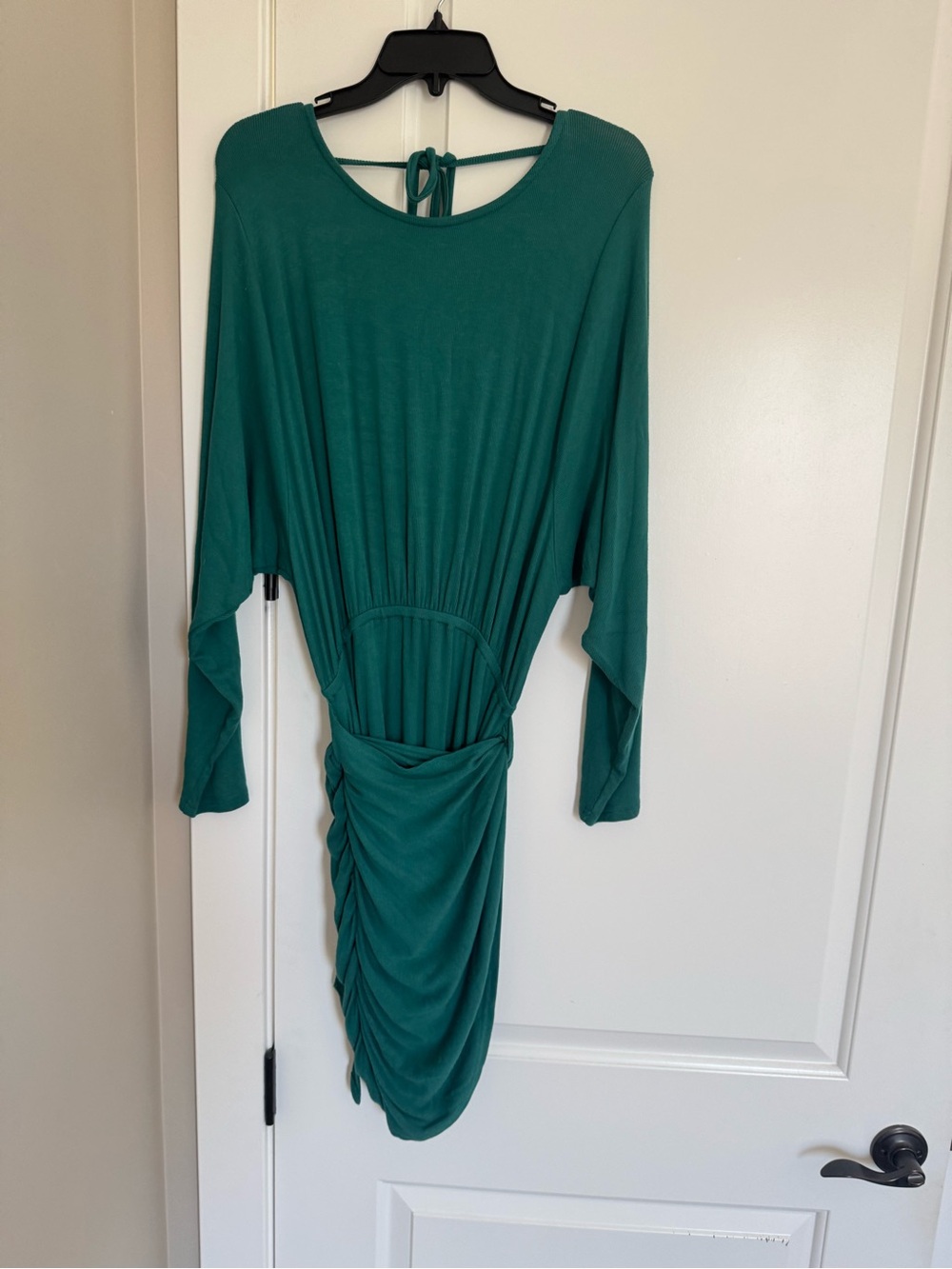 NWT Free People Beach Green Long Sleeve Ruched Midi Dress - Women